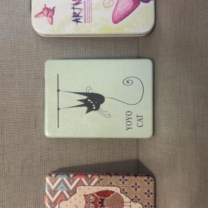 Espejos de Viaje con Estuche Metálico Decorado